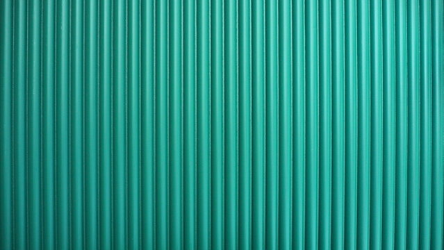 Green Fluted Wall In The Room For Decoration And Background Concept