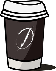 Cup of hot coffee illustration