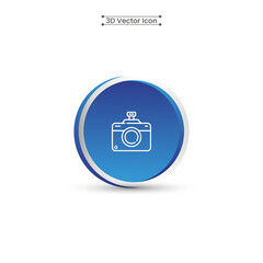 3D Thematic Photo Shoot Icon Vector Illustration