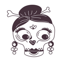 Skeleton female character, Santa muerte emoji