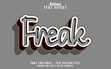 Obraz premium 3D Freak Editable Text Effect