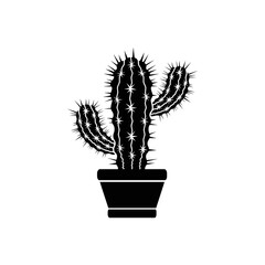 black cactus silhouette