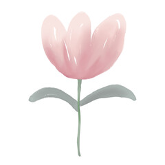 Pink Flowers Rose Watercolour Painting PNG