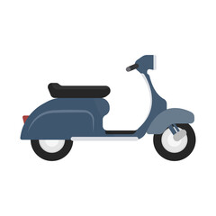 Vintage scooter. Scooter bike illustration.