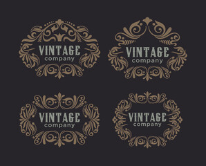 Retro vintage logo, brand logo, business sign. label mechanism, badge, luxury retro vintage premium