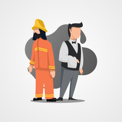 labor day illustration cartoon (US)