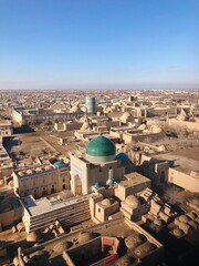 [Uzbekistan] Cityscape of Itchan Kala seen from top of Islam-Khodja minaret (Khiva)