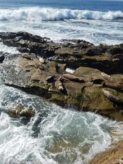 waves and rocks