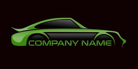 modern car logo design. with gold color perfect for automotive business