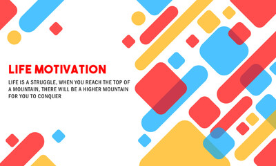 Colorful squares background Life motivation