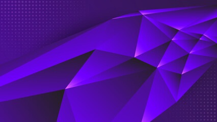 Abstract polygon triangle in purple vector gradient backgrounds