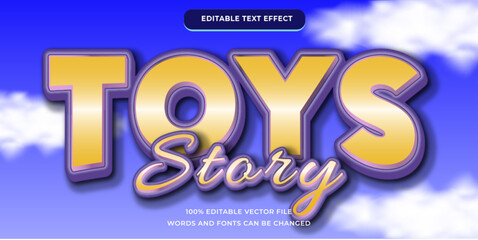toys story modern text effect editable