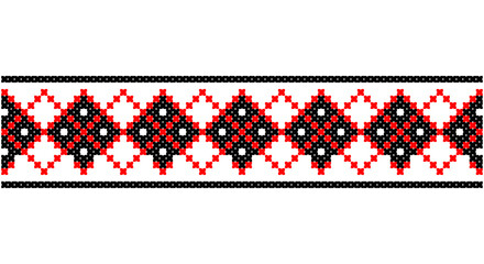 Ukrainian ethnic ornament, seamless pattern. Vector illustration. Slovenian Traditional Pattern Ornament. Belarusian pattern.