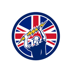 British Electrician Union Jack Flag icon