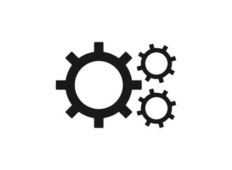 Gear mechanism vector settings vector icon.