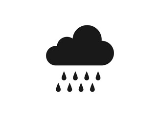 Rain Icon in trendy flat style isolated on grey background. Cloud rain symbol for your web site design, logo, app, UI. Modern forecast storm sign.