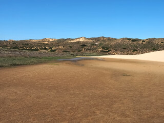 Dried up river due to a lack of rain in Portugal