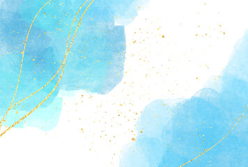 背景素材_水彩テクスチャ_水色