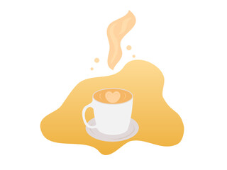 cup of coffee with milk