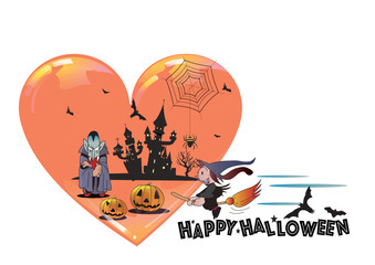 ハロウィーンに添える楽しいポストカード