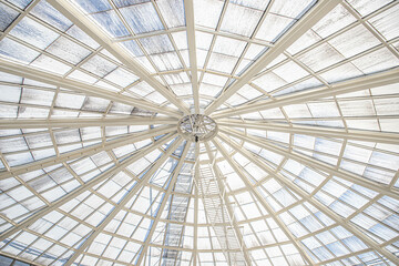 The beautiful greenhouse in the botanical garden