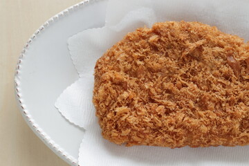 Japanese food, deep fried pork and bread crumbs TONKAZU