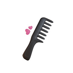 3d icon cosmetic luxurious, hair comb