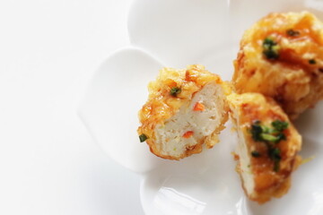 Chinese Food, tofu and fish cake for Yum cha Dumpling Dim Sum food