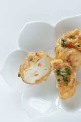 Chinese Food, tofu and fish cake for Yum cha Dumpling Dim Sum food