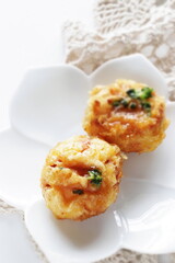Chinese Food, tofu and fish cake for Yum cha Dumpling Dim Sum food