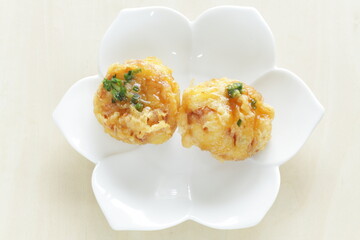 Chinese Food, tofu and fish cake for Yum cha Dumpling Dim Sum food