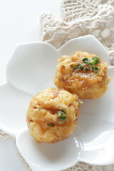 Chinese Food, tofu and fish cake for Yum cha Dumpling Dim Sum food