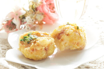 Chinese Food, tofu and fish cake for Yum cha Dumpling Dim Sum food