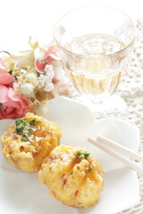 Chinese Food, tofu and fish cake for Yum cha Dumpling Dim Sum food