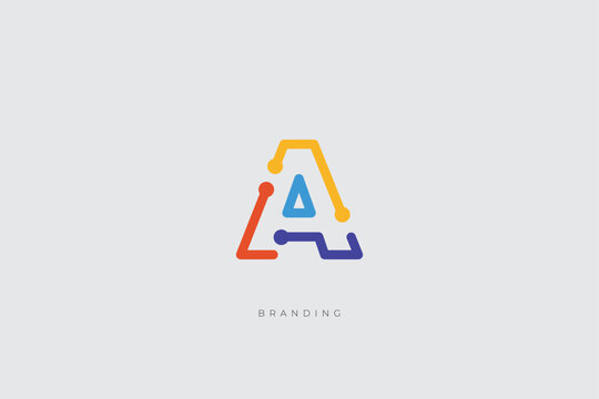 A Letter Logo Vector Concept Icon Trademark. Universal A Logotype Brand