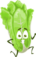 Chinese cabbage vegetable cartoon character run