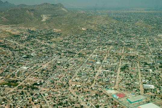 vue aérienne de Ciudad Juarez au Mexique
