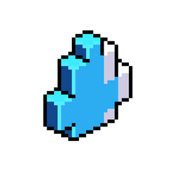 Obraz premium Water drop cartoon isometric pixel art