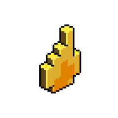 Fire cartoon isometric pixel art icon