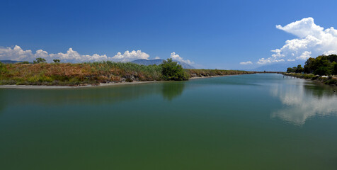 Fototapeta premium Lagune von Mesolongi (Griechenland) // Missolonghi lagoon (Greece) 