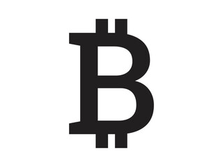 Bitcoin icon sign payment symbol. Cryptocurrency logo. Simple vector.
