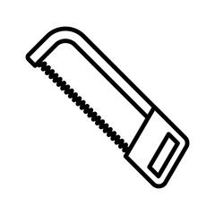 Hack saw icon. Hacksaw. Pictogram isolated on a white background.
