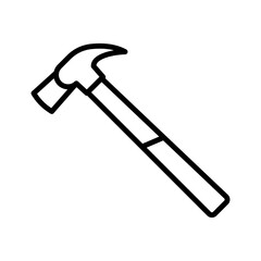 Hammer icon. Pictogram isolated on a white background.