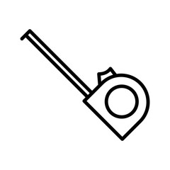 Measuring tape icon. Pictogram isolated on a white background.