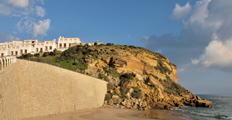 Rocky coastline in Luz near Lagos, Algarve - Portugal