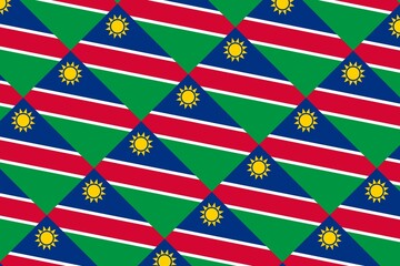 Obraz premium Geometric pattern in the colors of the national flag of Namibia. The colors of Namibia.