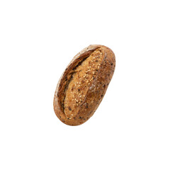 Multigrain bread cutout, Png file.
