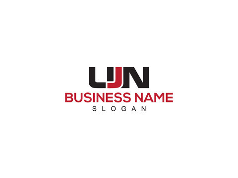 Minimalist UJN Logo Icon, Modern ujn Logo Letter Vector Image For New Brand
