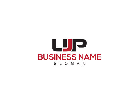 Minimalist UJP Logo Icon, Modern ujp Logo Letter Vector Image For New Brand