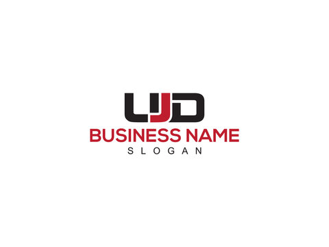 Minimalist UJD Logo Icon, Modern ujd Logo Letter Vector Image For New Brand